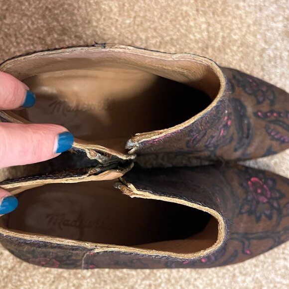 Madewell The Margot Boot in Floral Calf Hair Size 8 - Picture 5 of 8